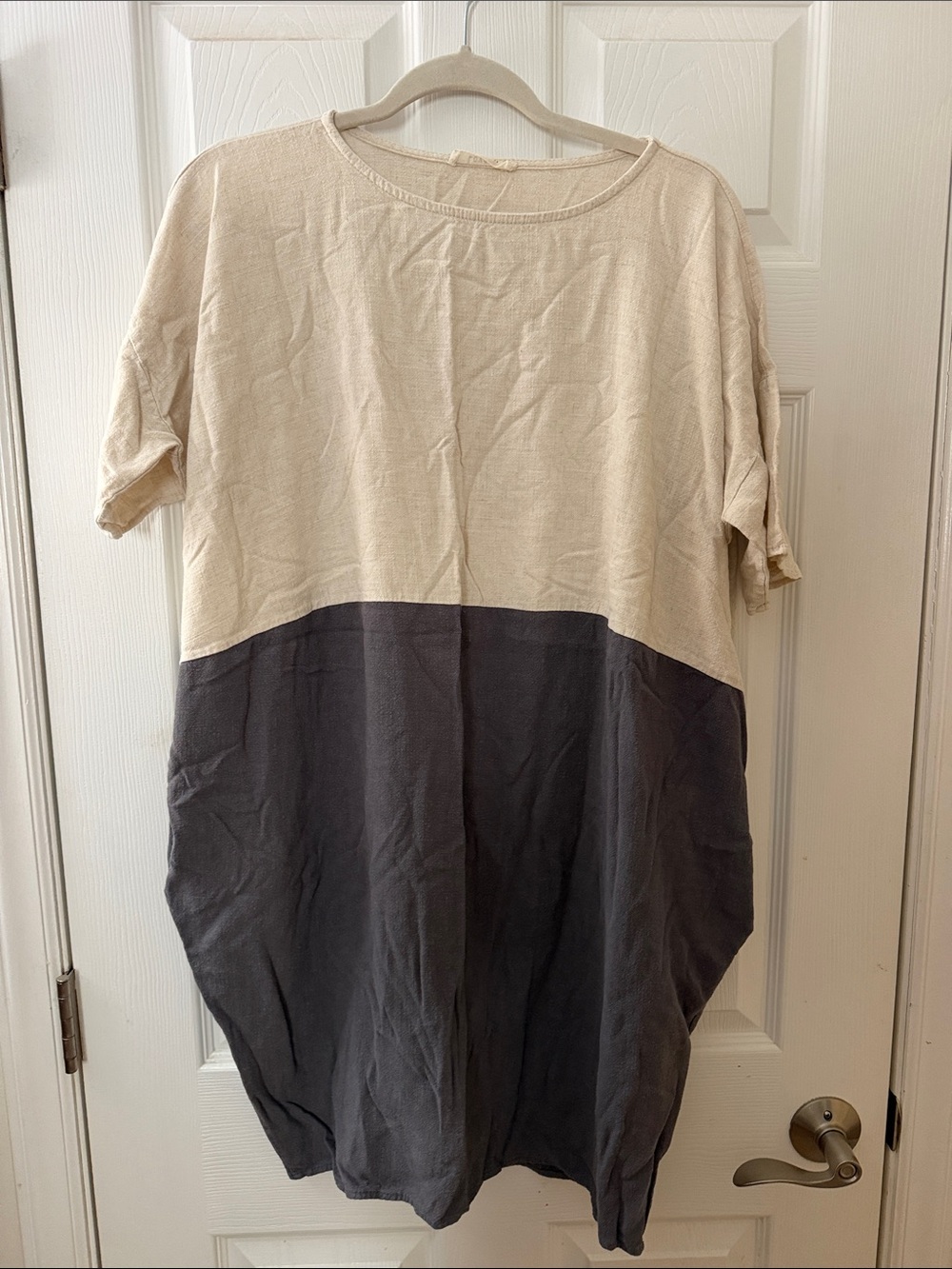 Cocoon linen blend dress sz S